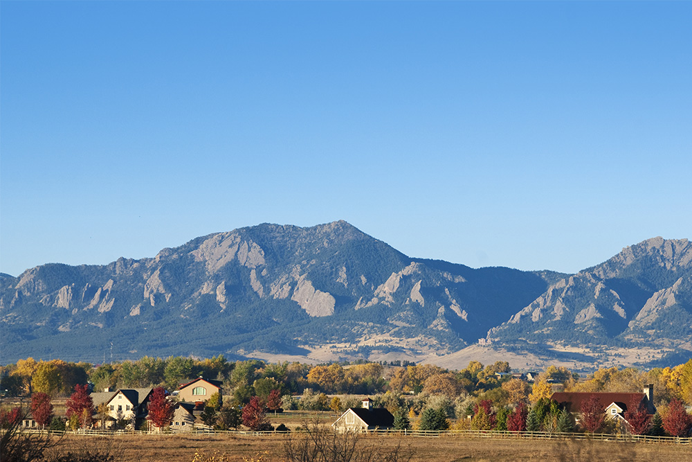 boulder Boulder flatirons